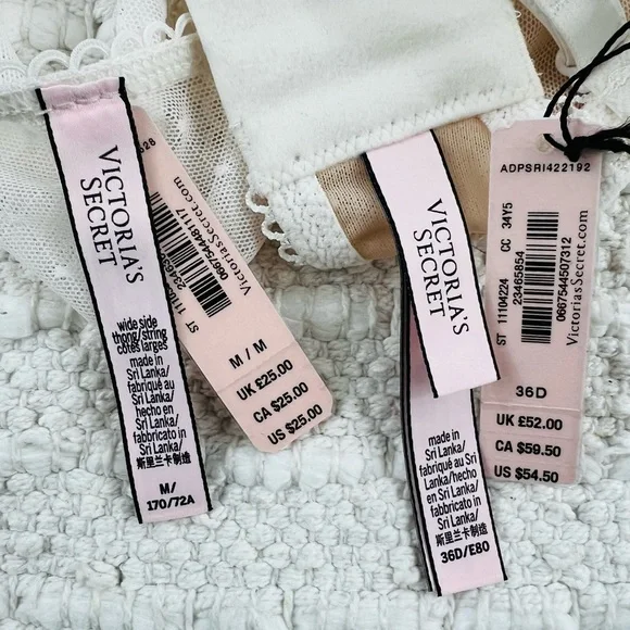 36D/M Victoria’s Secret Dream Angels Bra & Thong Set - Picture 10 of 11